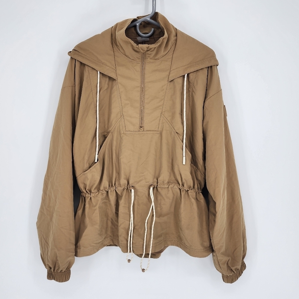 Calia NWT Hooded Windbreaker Pullover Tan